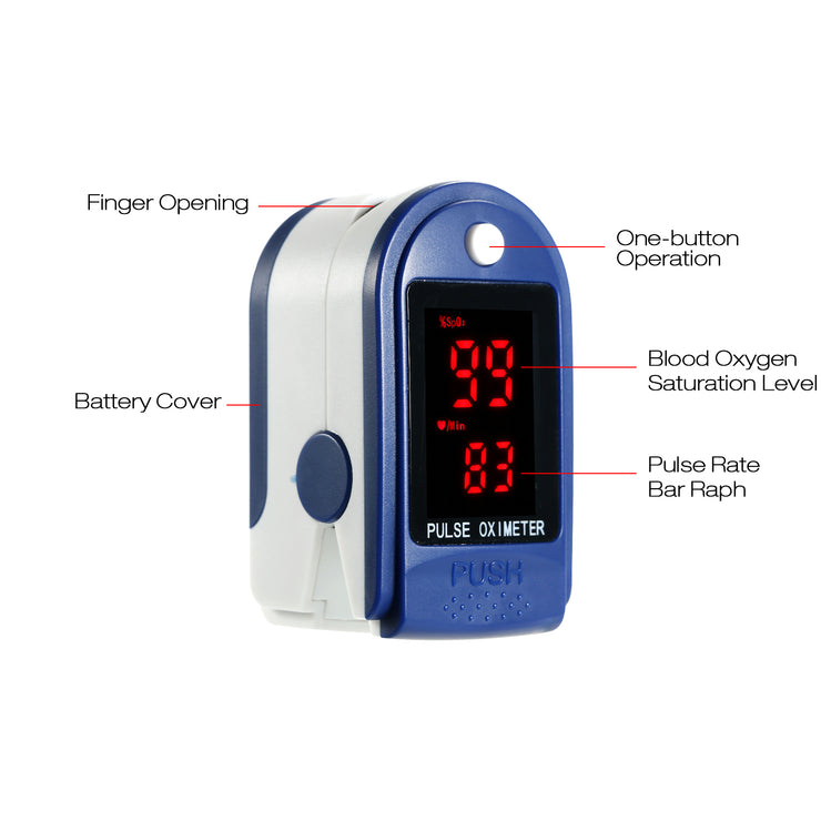 Fingertip oximeter for fitness enthusiasts Batteries not included