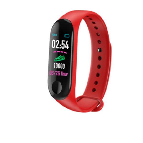 Heart rate and blood pressure exercise meter step information color bracelet