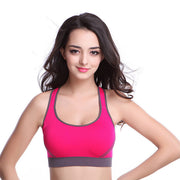 Women Athletic Vest Padded Tank Top Gym Fitness Sports Bra Stretch Cotton Seamless Breathable Yoga Bras Underwear